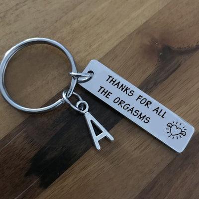 Thanks for all the orgasms stainless steel keychain