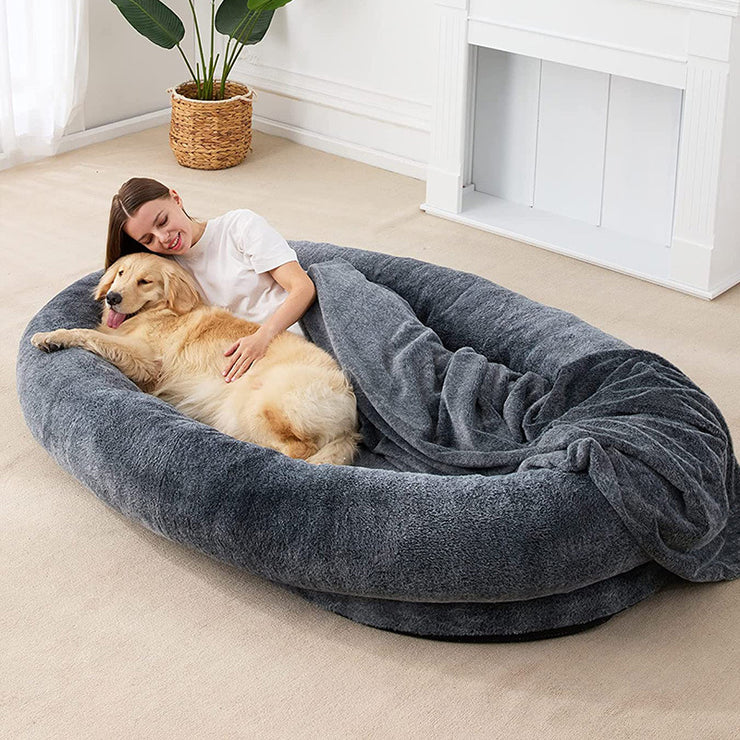 Luxury Super Large Sleep Deeper Human Dog Bed